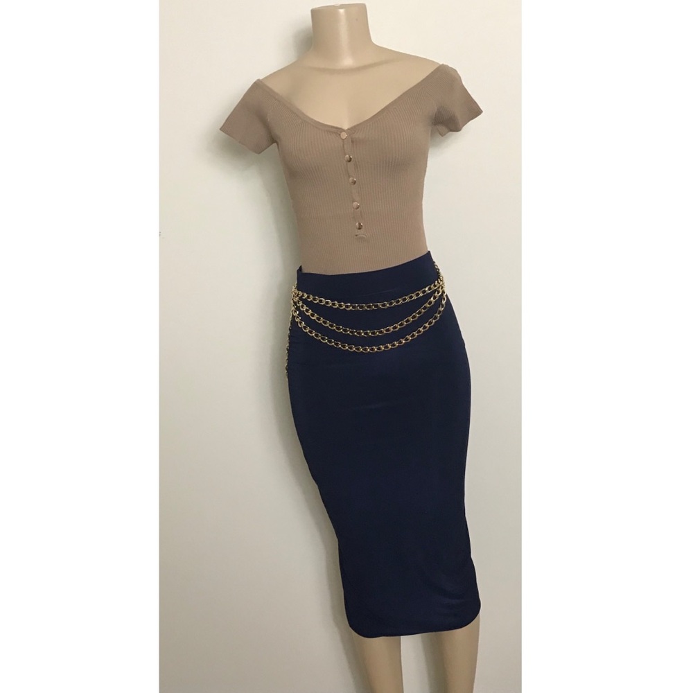 High Waist Midi Skirt
